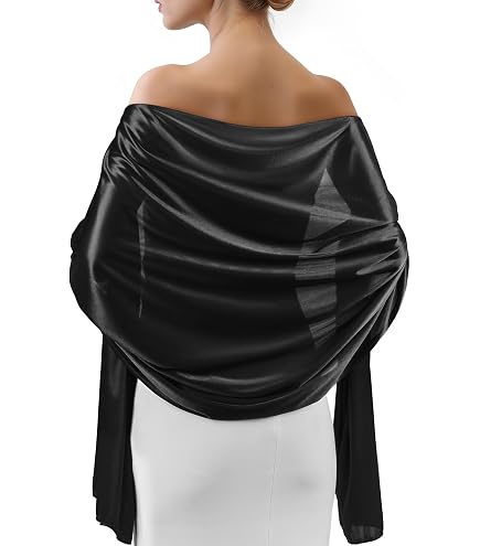 TONGFANTFL Shawl Wraps for Evening Satin Women Wedding Guest